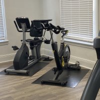 Cardio equipment in the fitness room helps members stay ready for the physical demands of firefighting.
