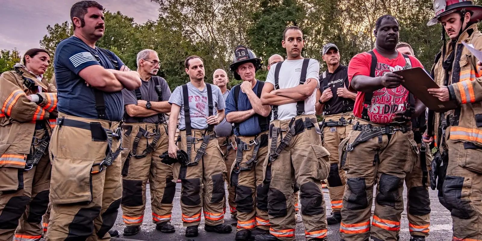 NSFD firefighters during a training session
